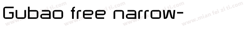 Gubao free narrow字体转换